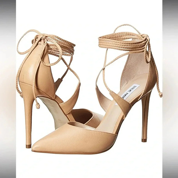 Steve Madden Women's Raela Blush Leather Pointed Toe Heels Size 8 - Picture 2 of 7